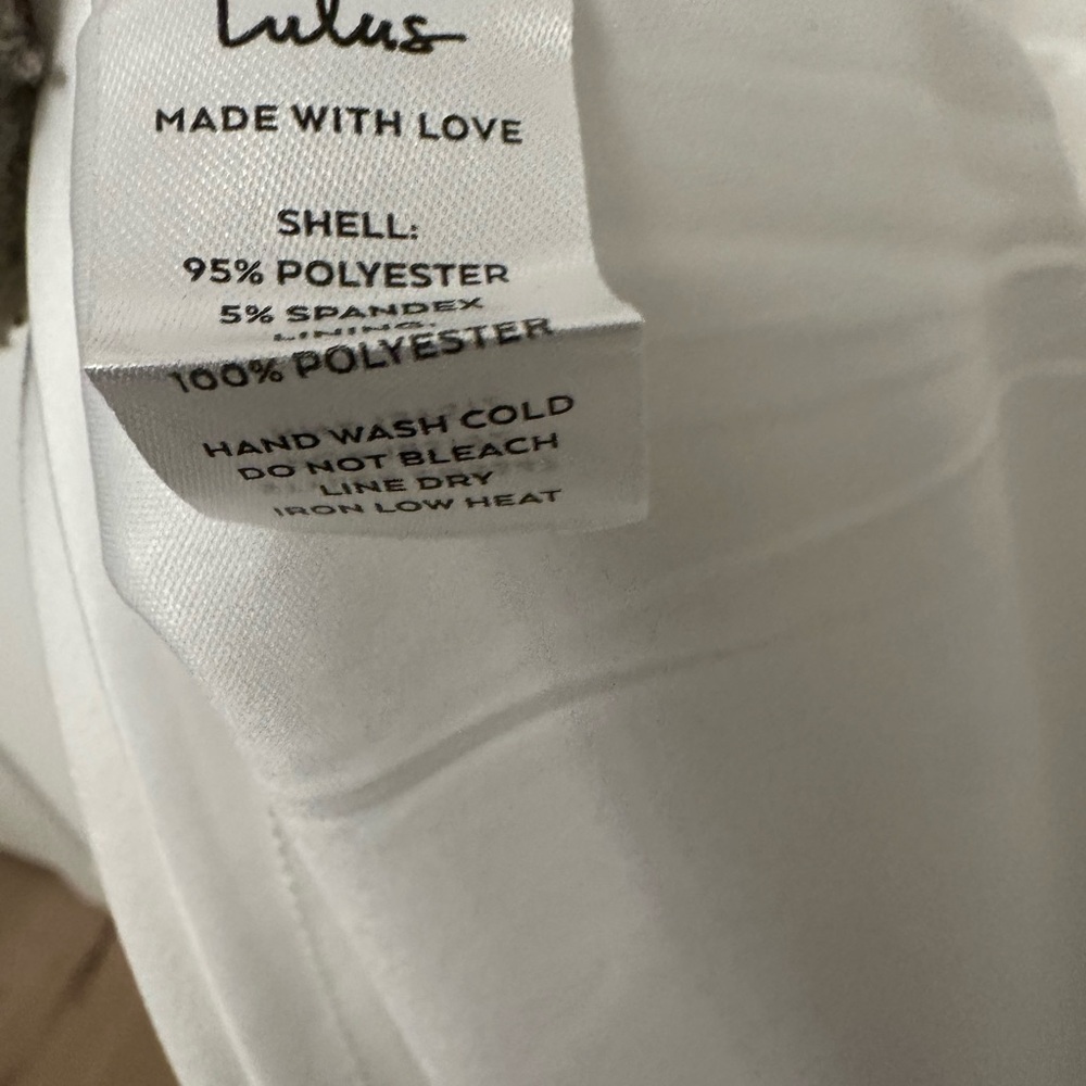 Lulus Enticing Behavior White Ruffled One-Shoulder Mini Dress size M - Picture 6 of 6